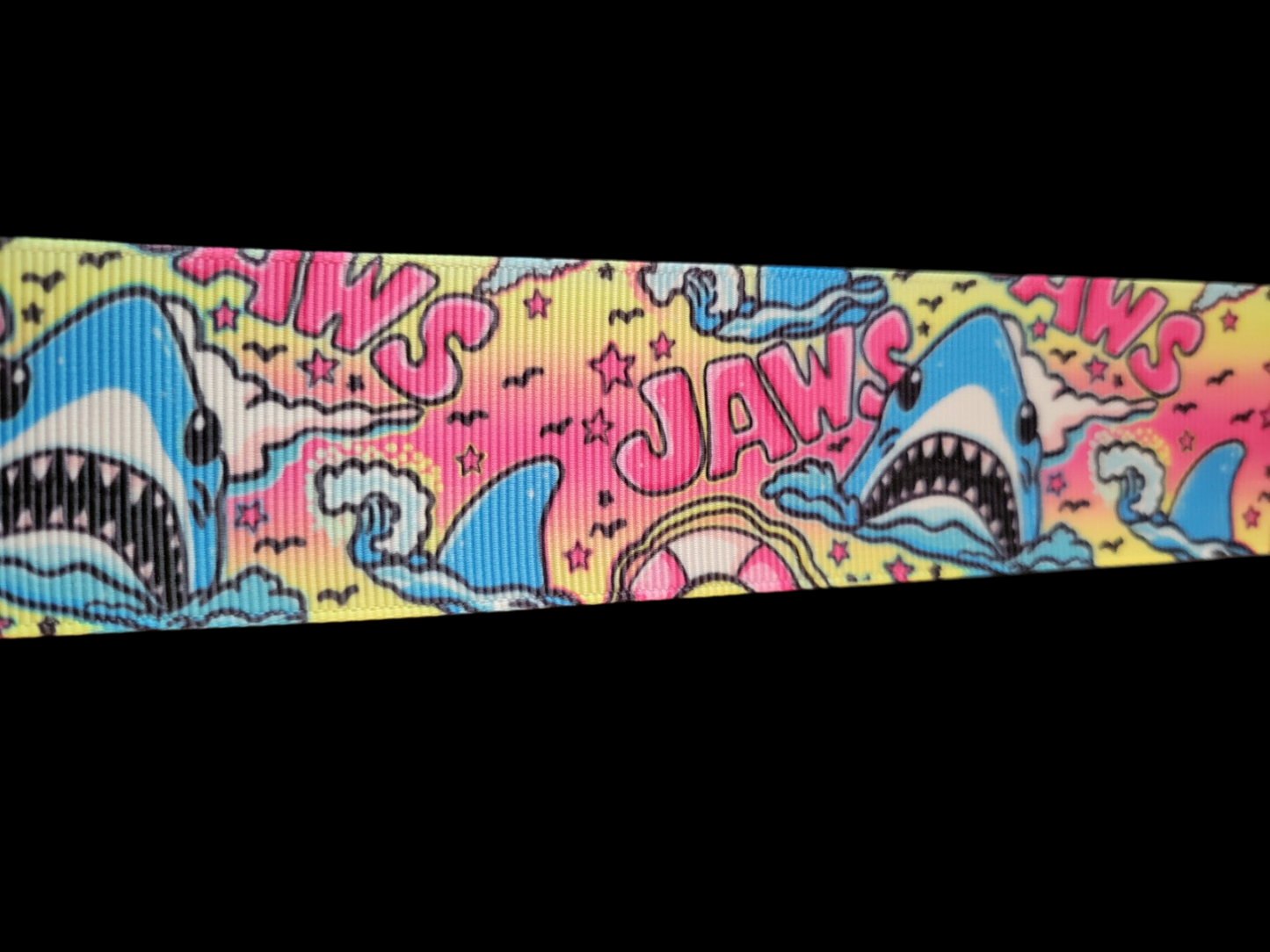 USDR Shark grosgrain ribbon - Sold by the Yard