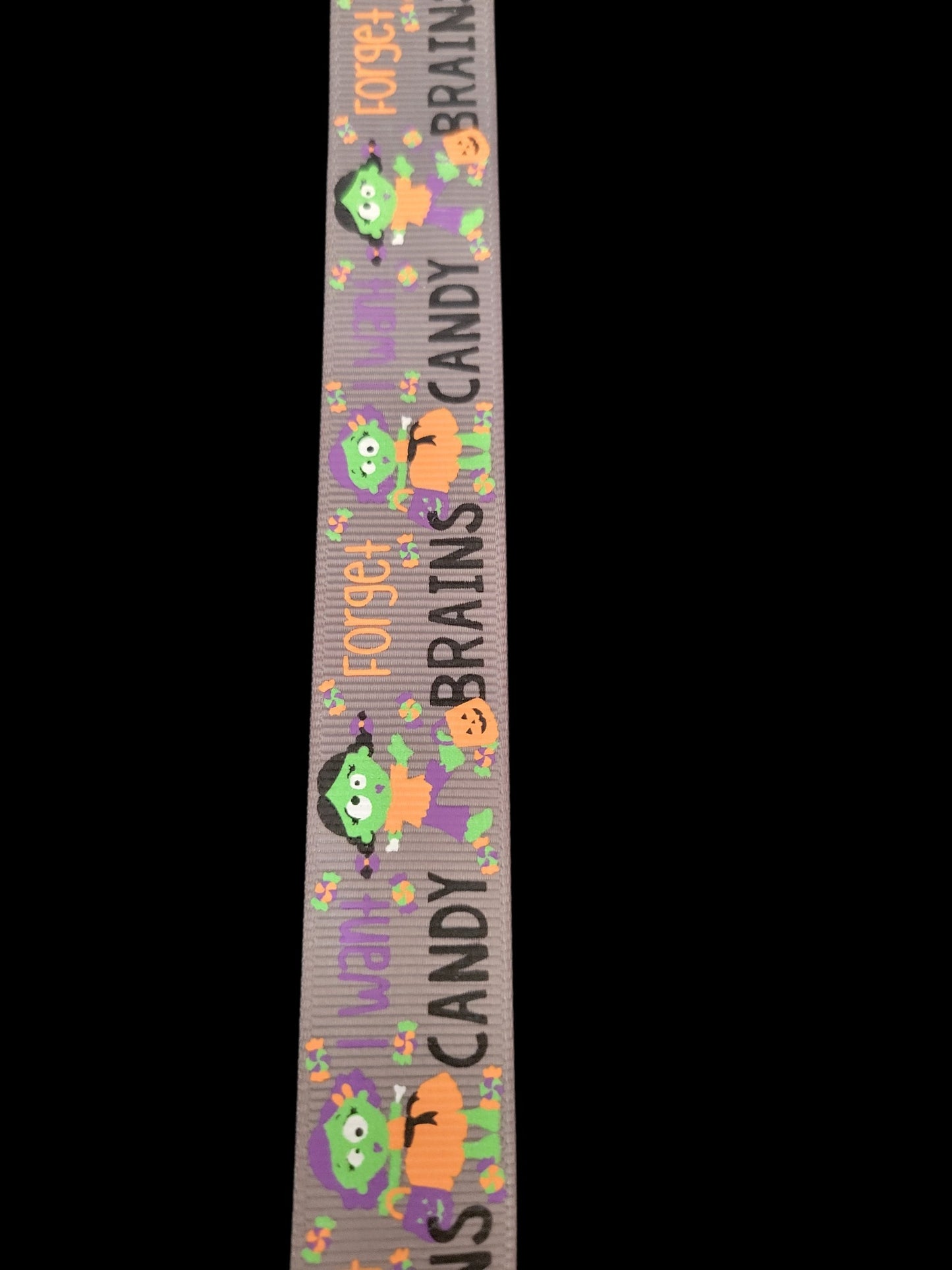 USDR Halloween Zombie grosgrain ribbon - Sold by the Yard