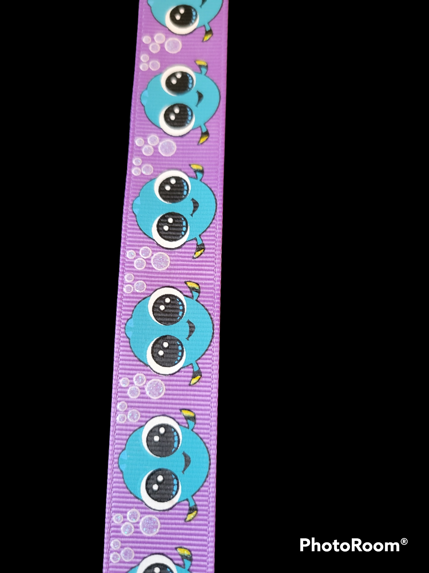 USDR Glittered Big Eyed Fish grosgrain ribbon