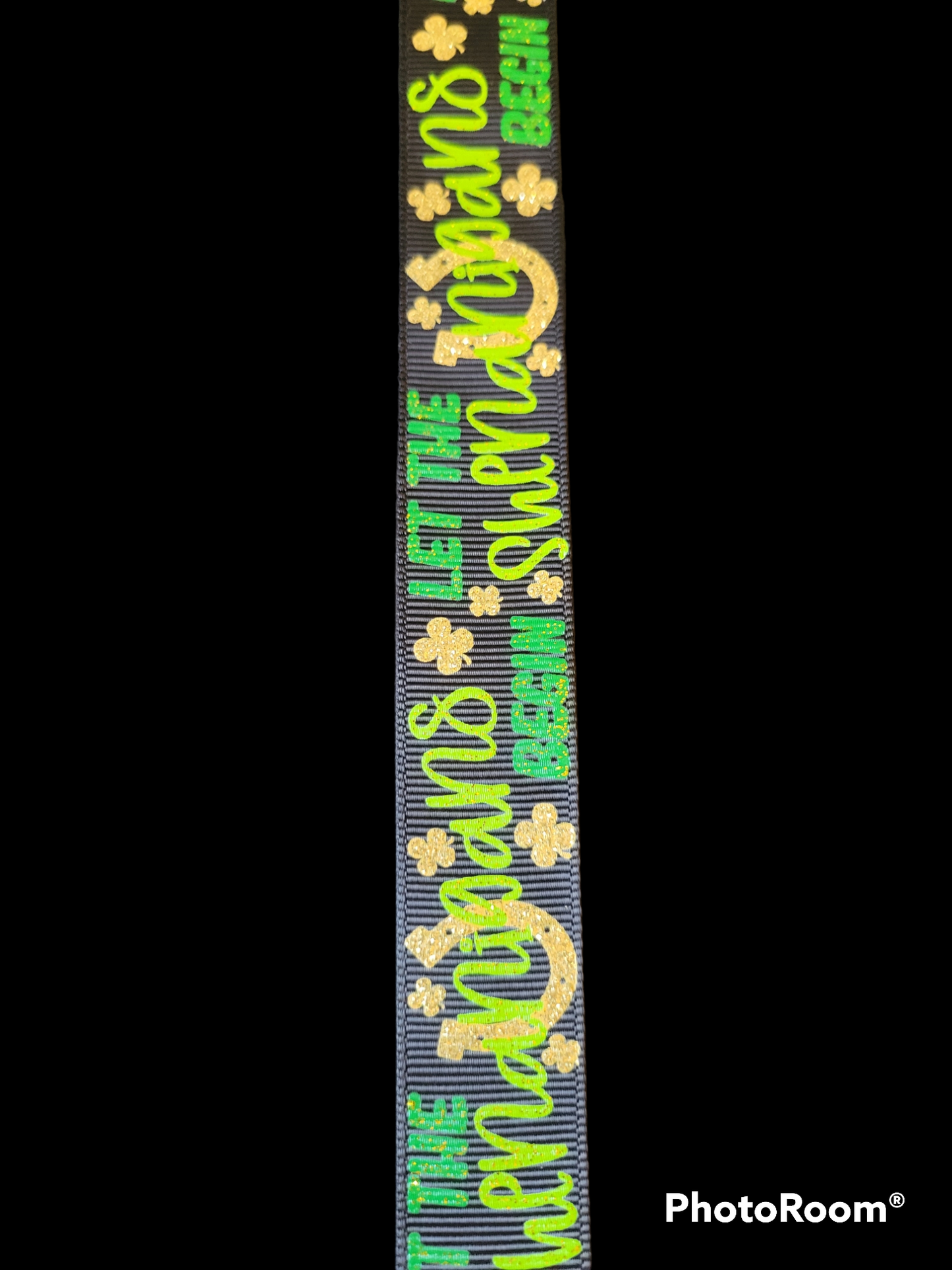 USDR Glittered Shenanigans grosgrain ribbon