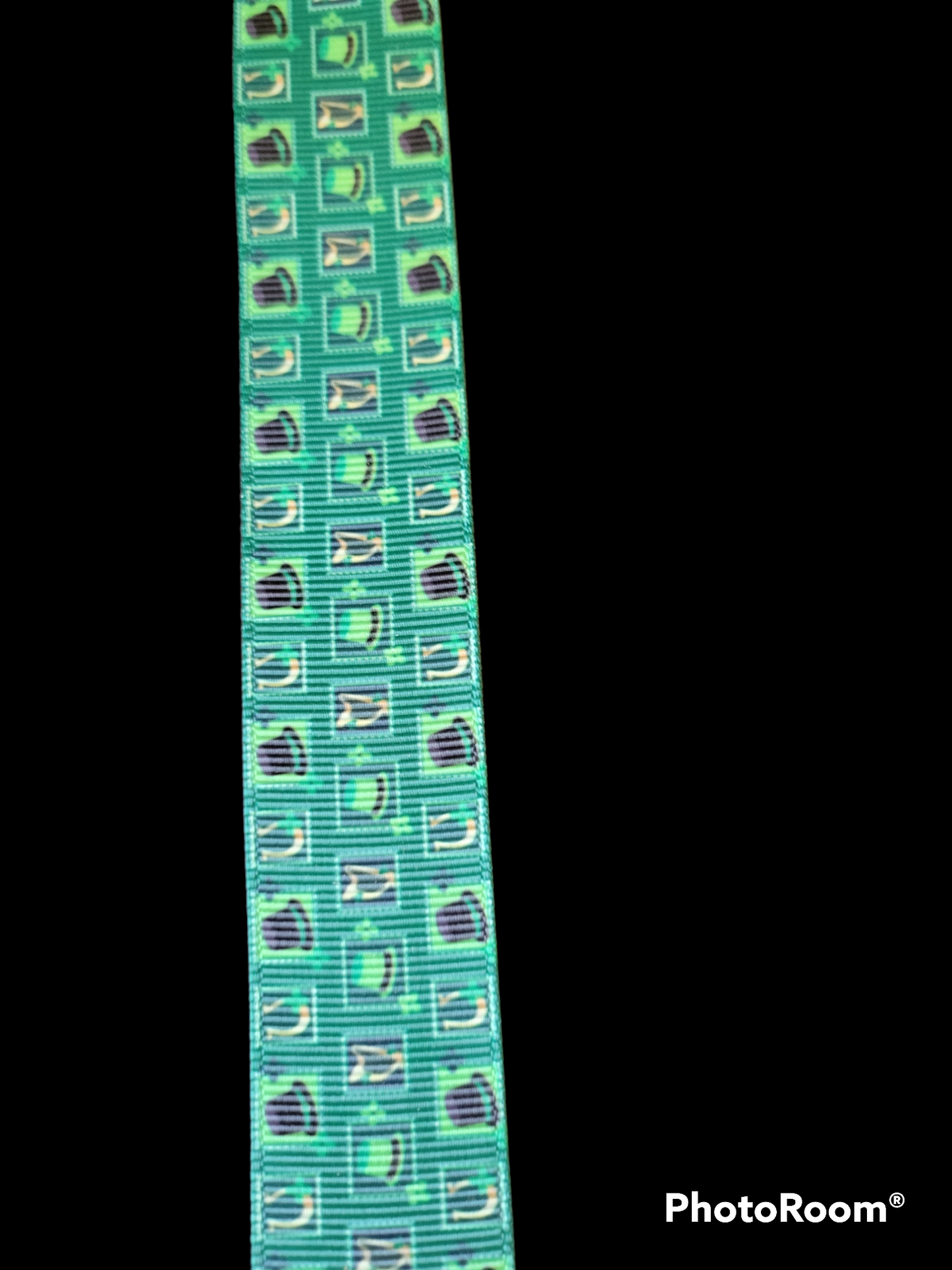 St Patrick's symbols grosgrain ribbon - Sold by the Yard