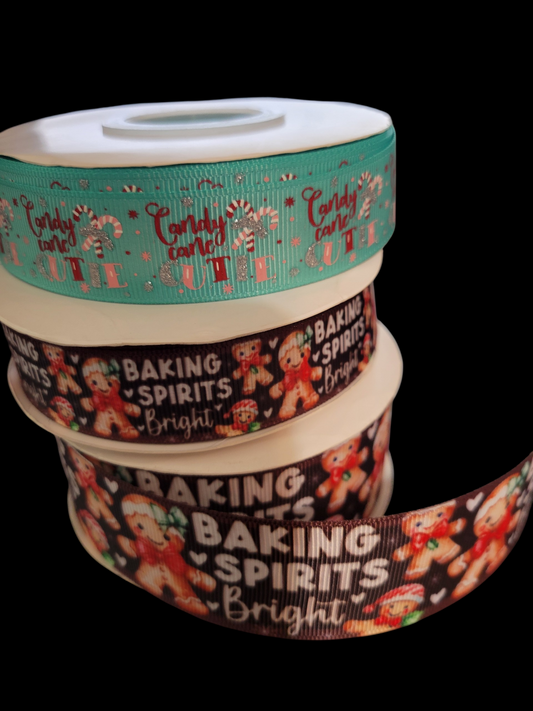USDR Xmas grosgrain ribbon - Sold by the Yard