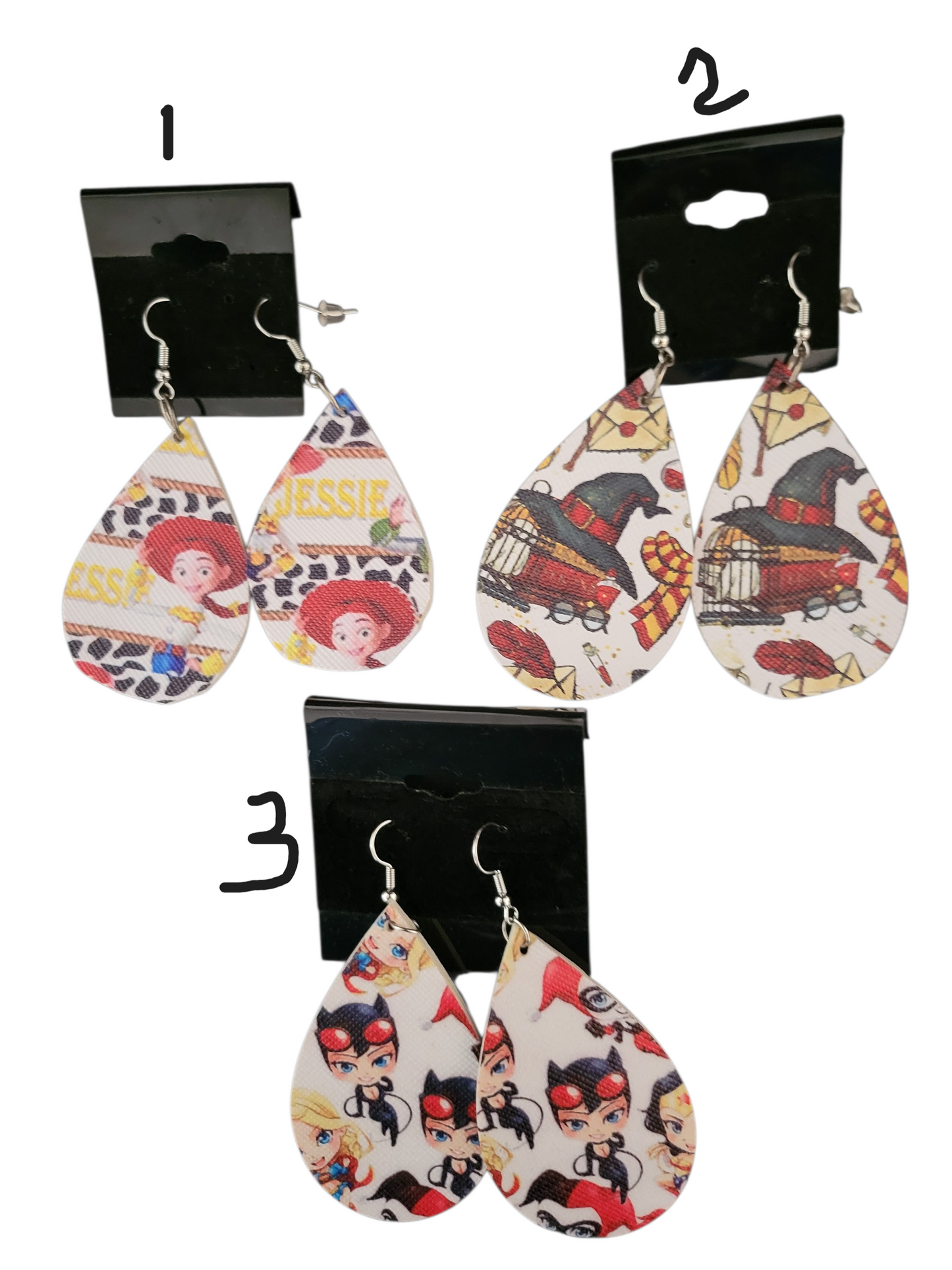 Faux Leather Earrings sold individually