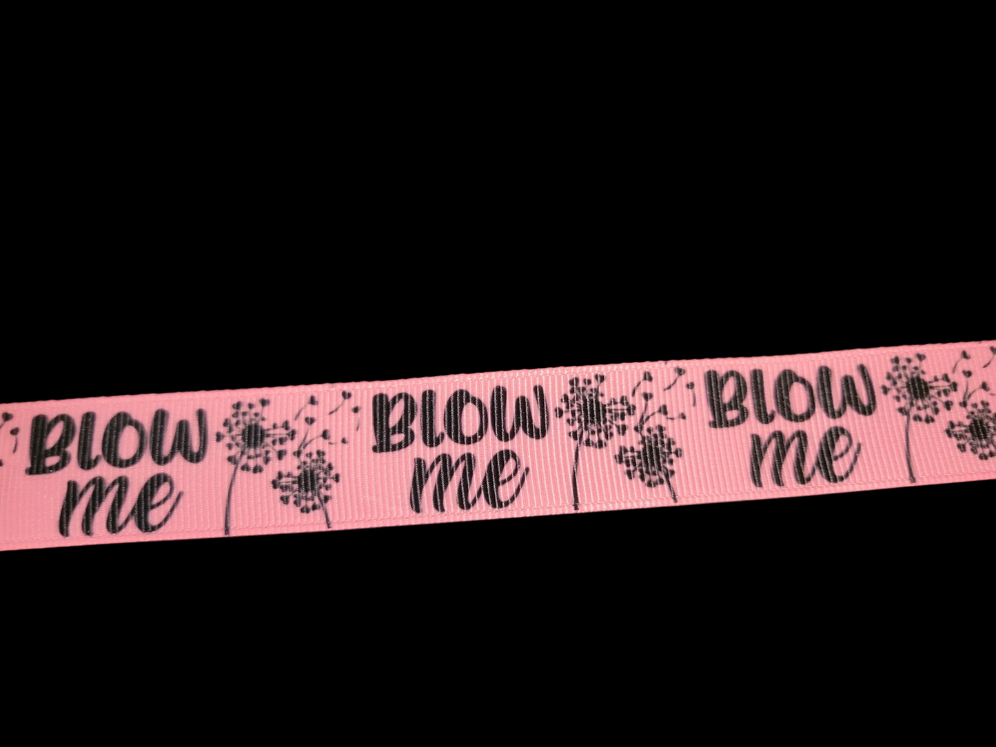 USDR Blow Me wishing flower grosgrain ribbon - Sold by the Yard
