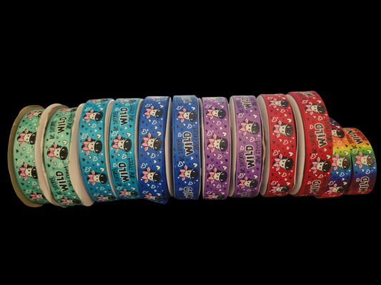 USDR Zebra Head grosgrain ribbon - Sold by the Yard