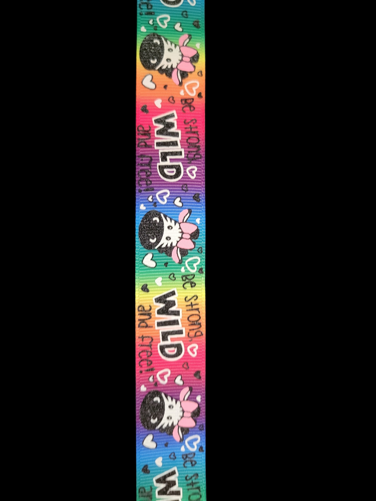 USDR Zebra Head grosgrain ribbon - Sold by the Yard