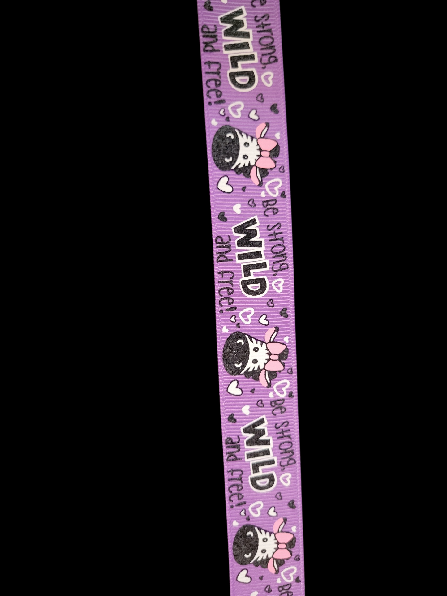 USDR Zebra Head grosgrain ribbon - Sold by the Yard