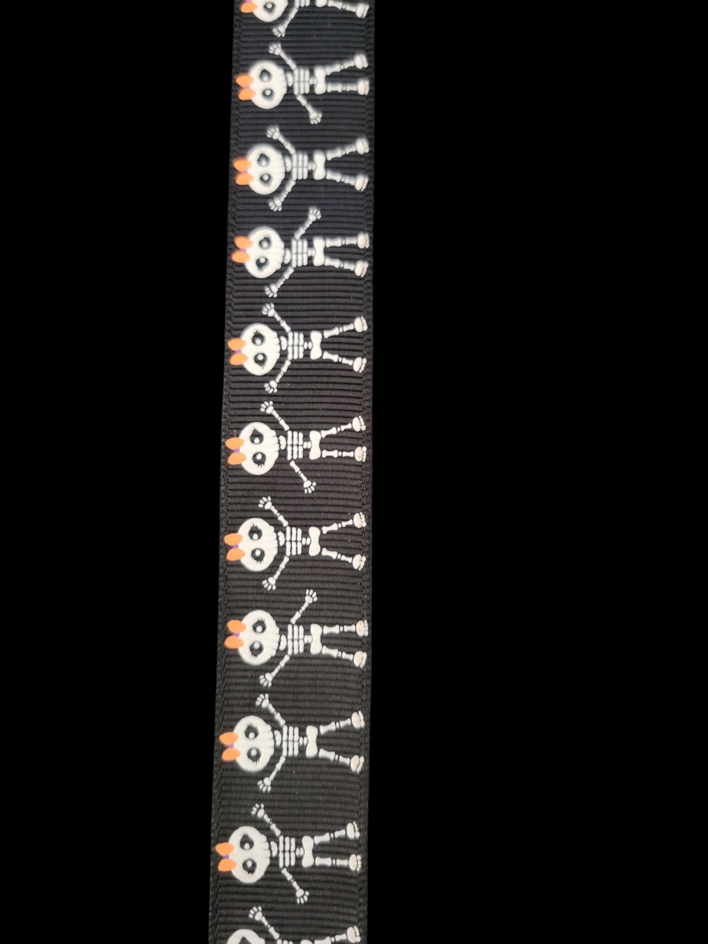 USDR Skeleton grosgrain ribbon - Sold by the Yard