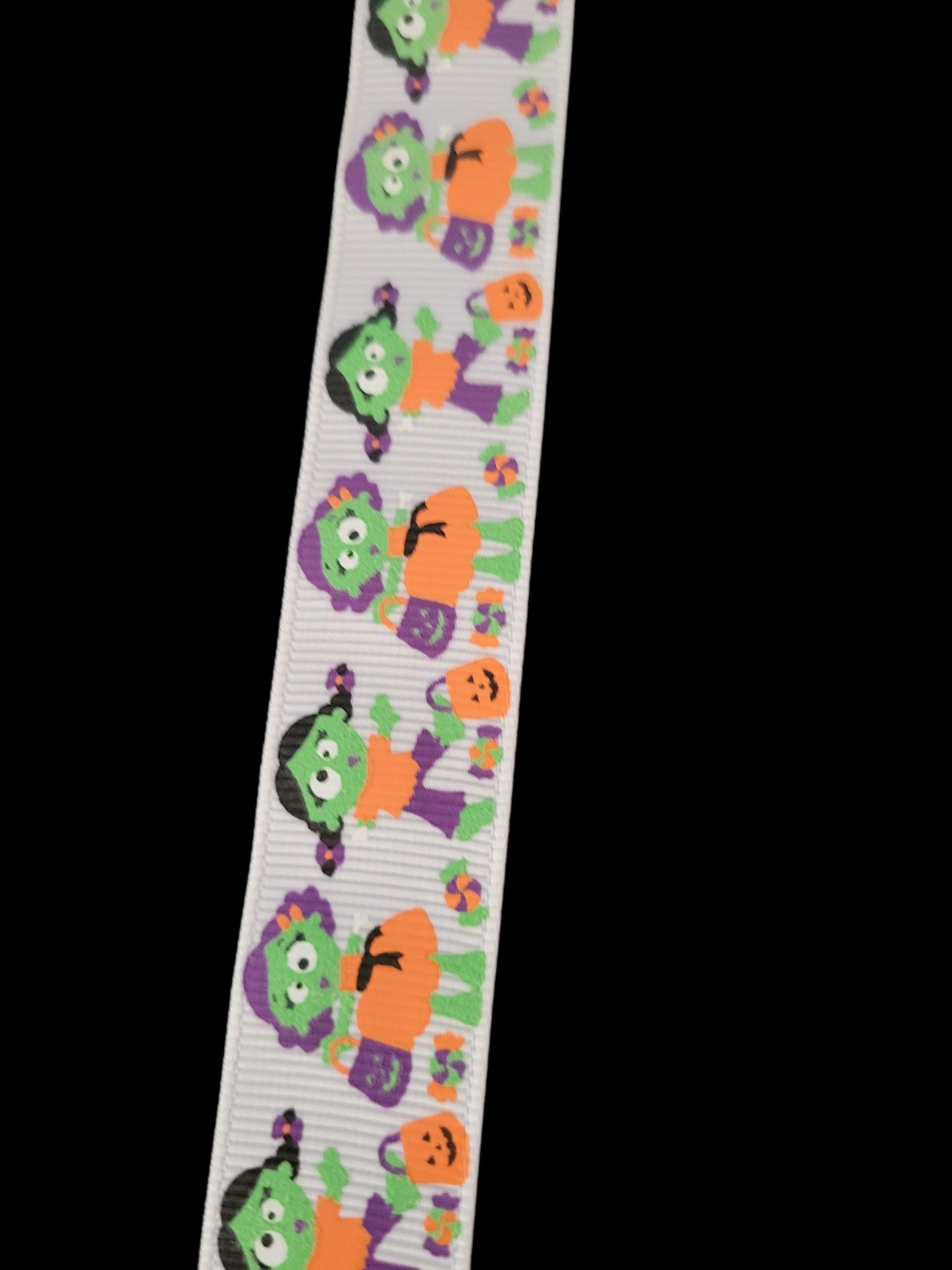 USDR Halloween Zombie grosgrain ribbon - Sold by the Yard