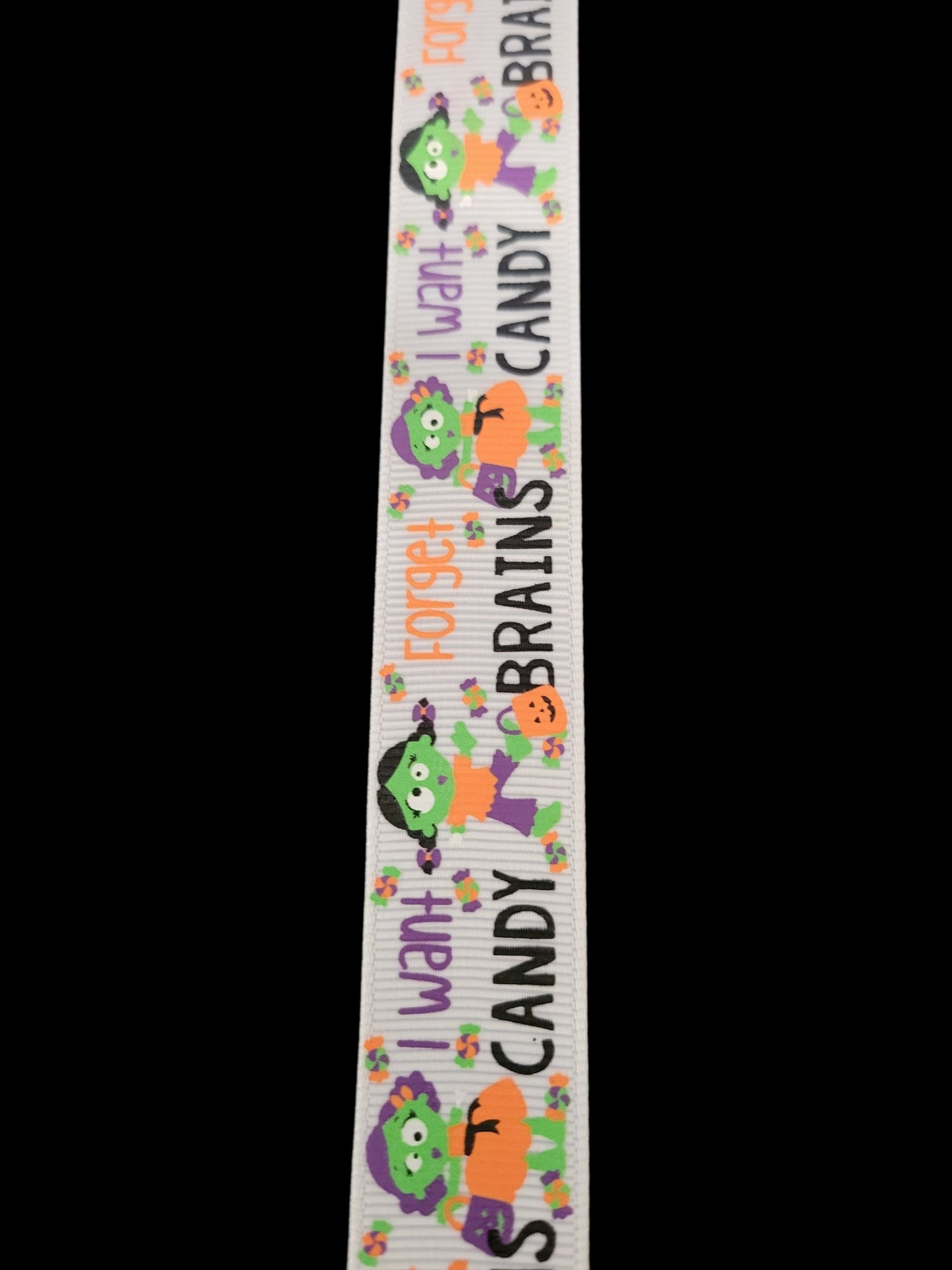 USDR Halloween Zombie grosgrain ribbon - Sold by the Yard