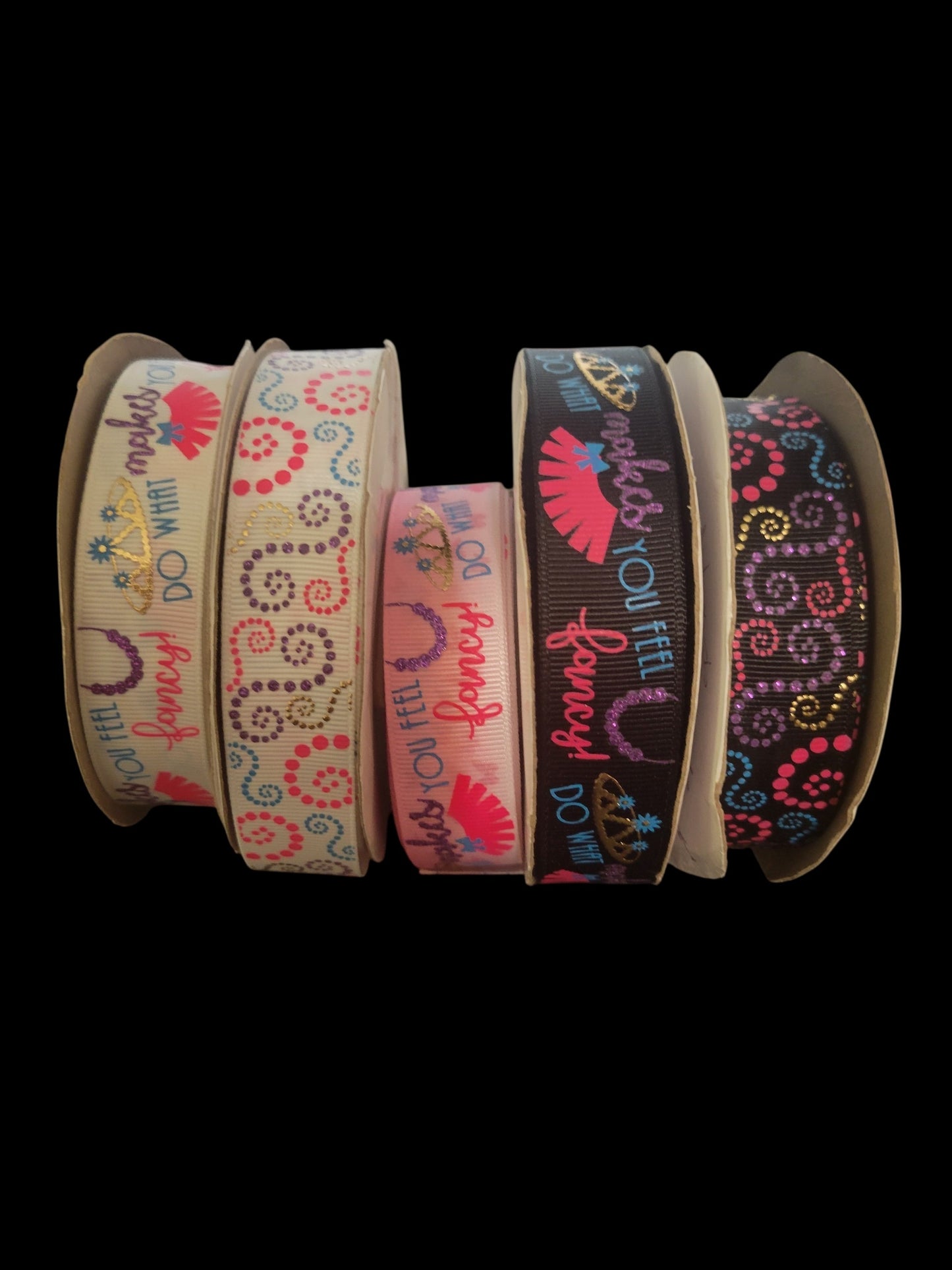 USDR 7/8" Feeling Fancy glitter ribbon Sold by the Yard