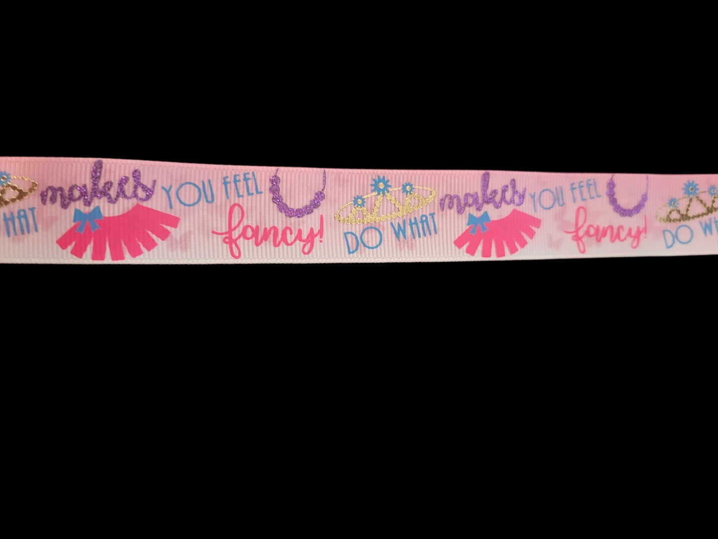 USDR 7/8" Feeling Fancy glitter ribbon Sold by the Yard