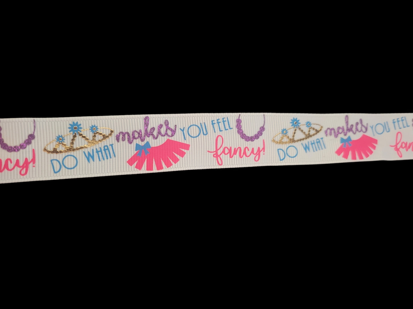 USDR 7/8" Feeling Fancy glitter ribbon Sold by the Yard