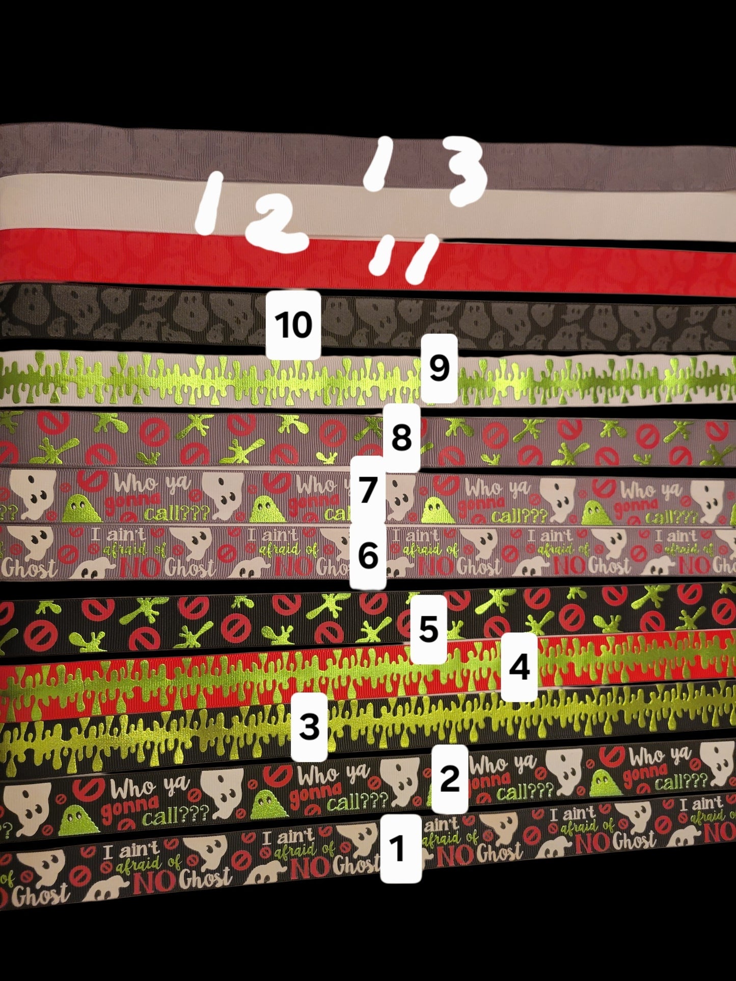 USDR Who ya gonna call??? grosgrain ribbon - Sold by the Yard