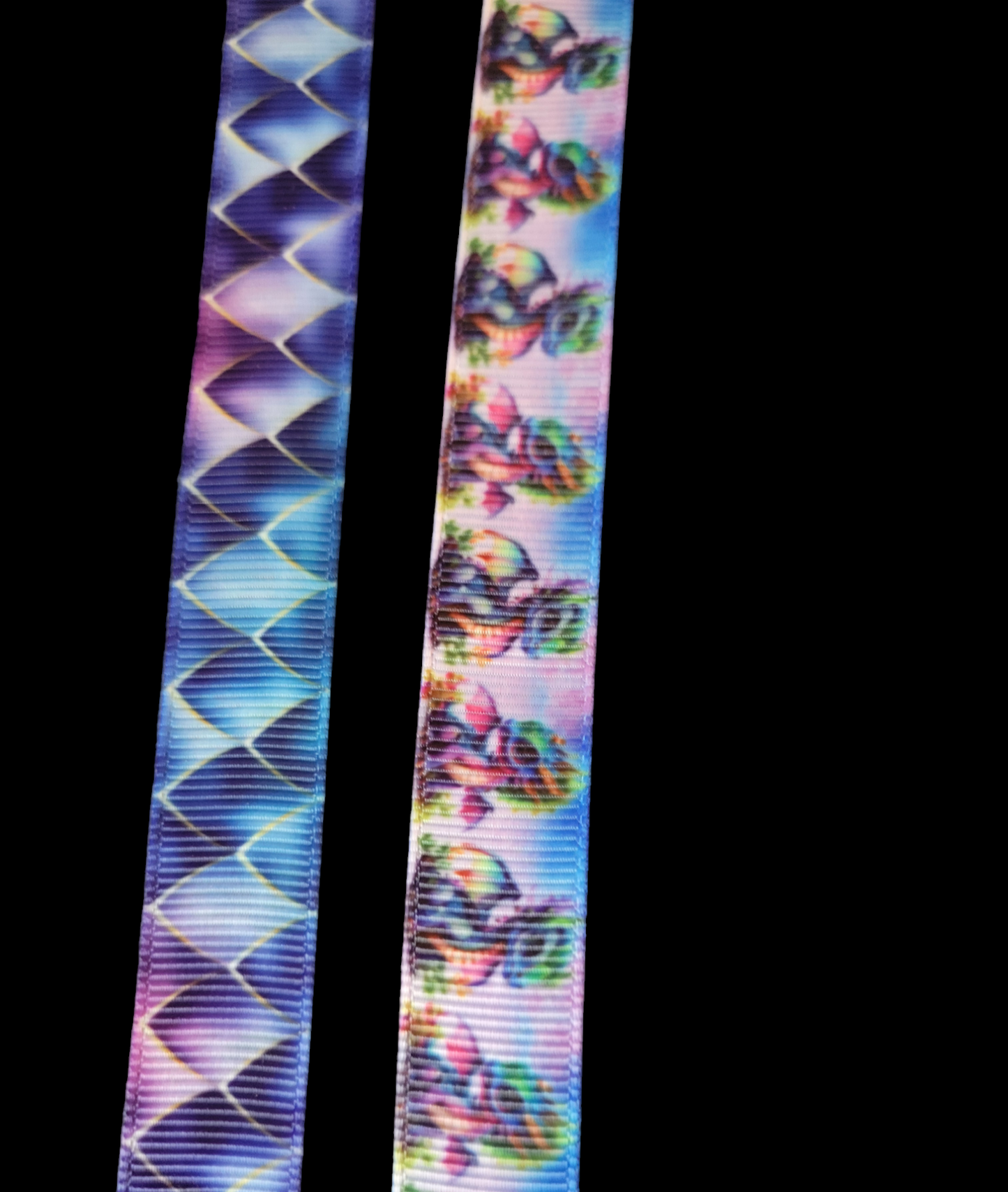 USDR Colorful double sided dragon grosgrain ribbon - Sold by the Yard