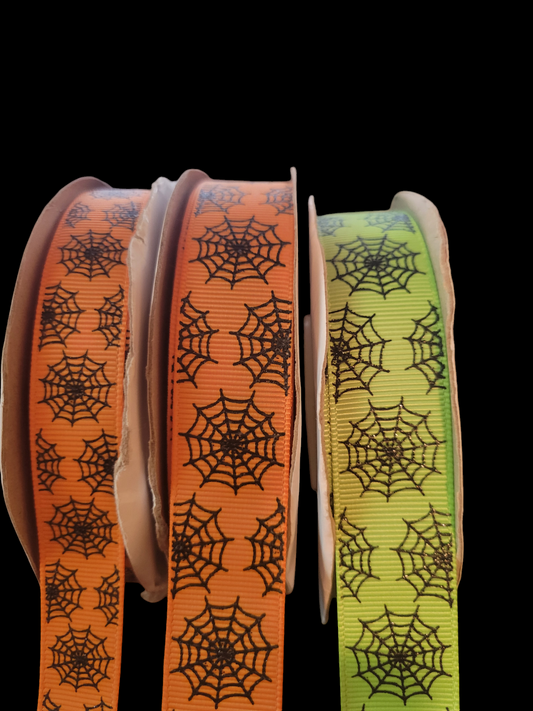 USDR Spider Web Halloween ribbon - Sold by the Yard