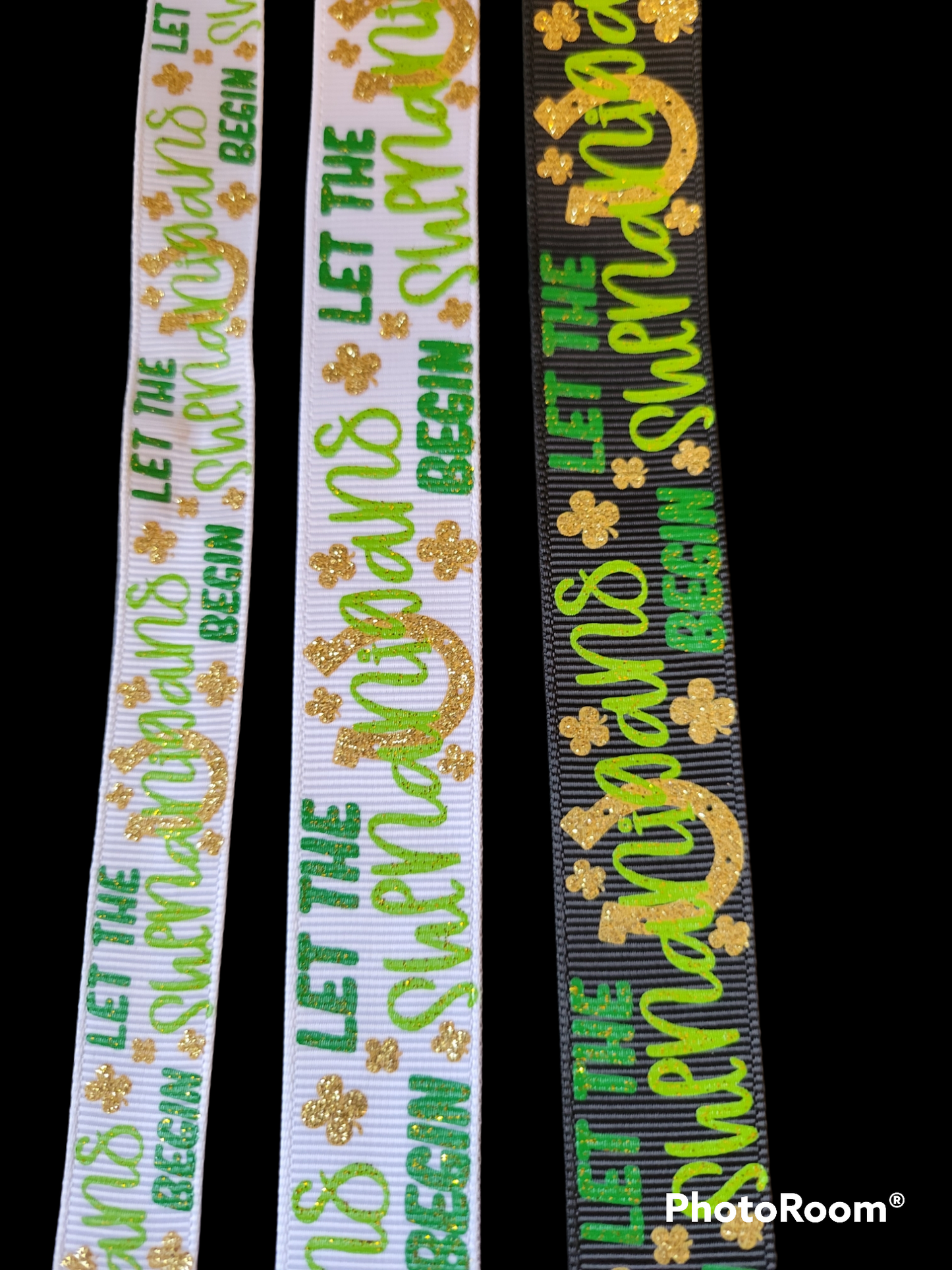 USDR Glittered Shenanigans grosgrain ribbon