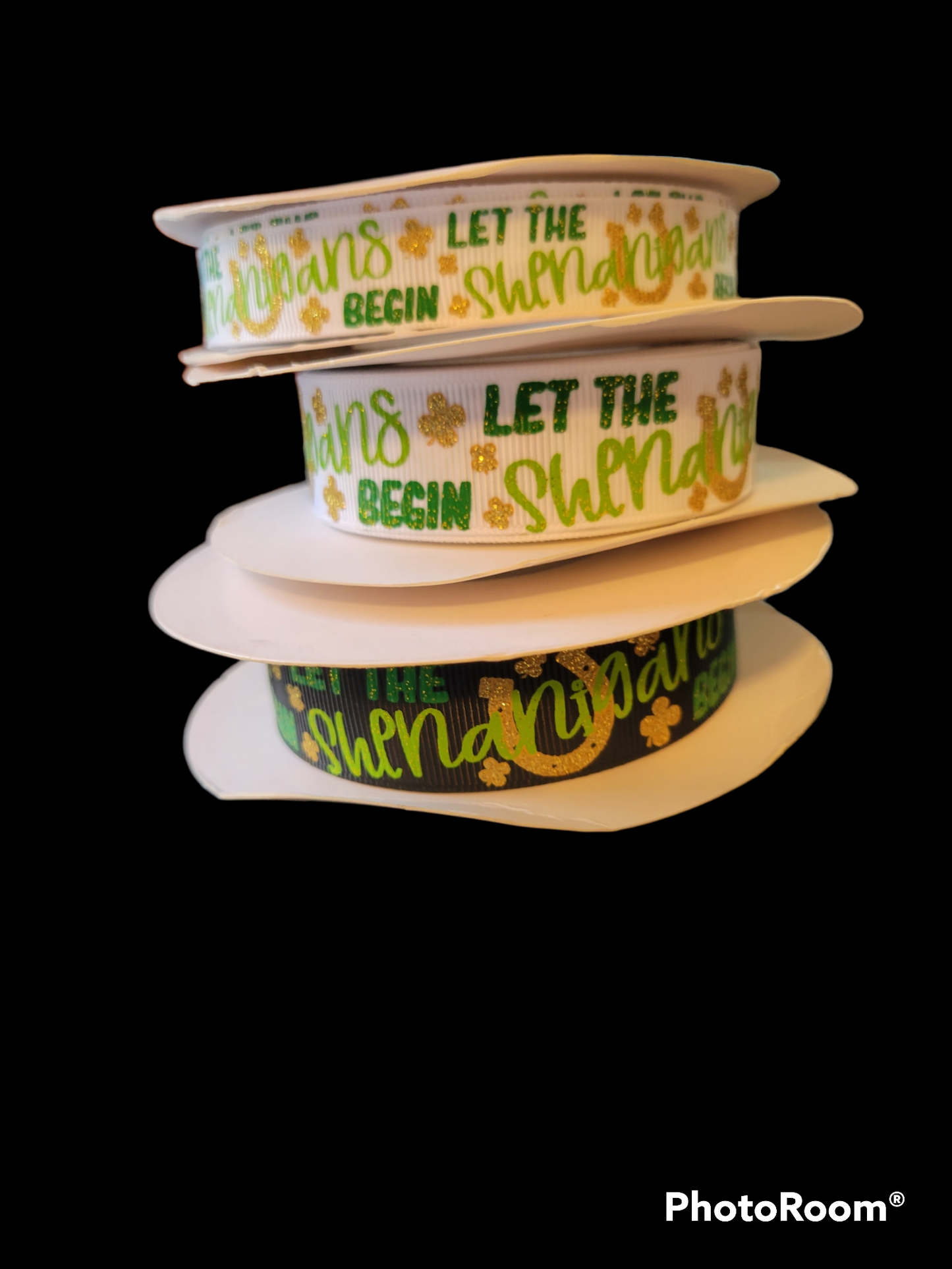 USDR Glittered Shenanigans grosgrain ribbon