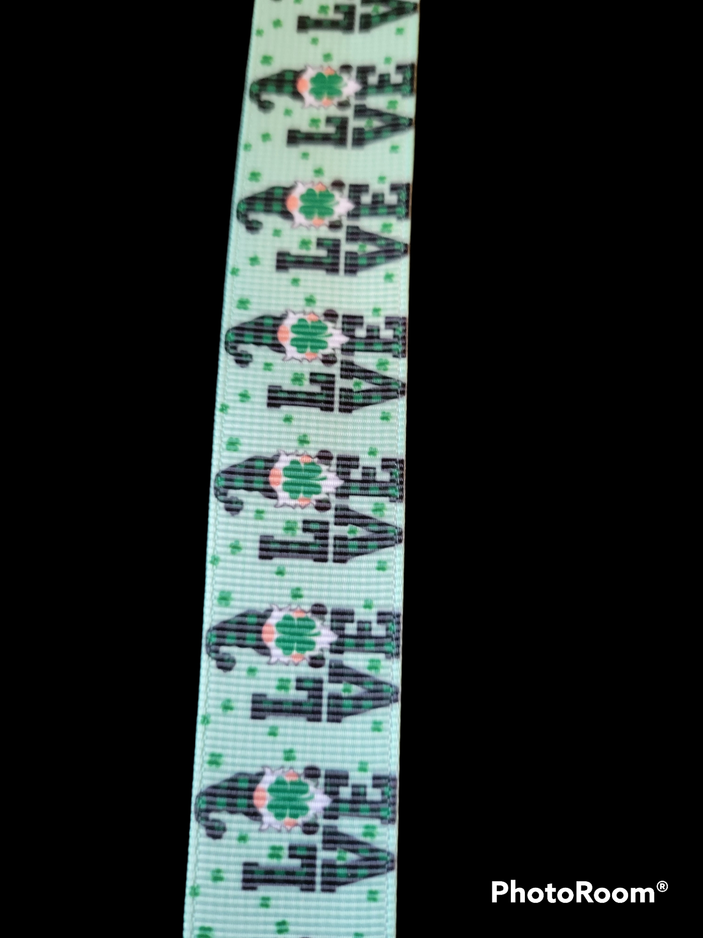 Gnomes in the word LOVE grosgrain ribbon - Sold by the Yard