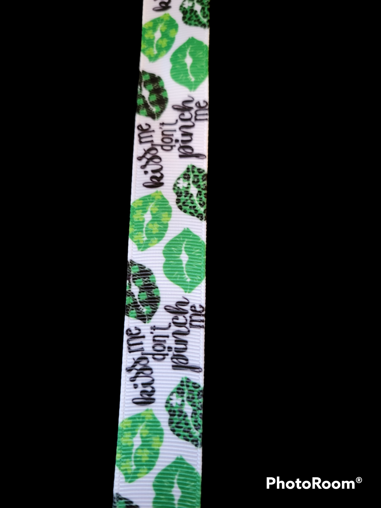 USDR Green Lips grosgrain ribbon
