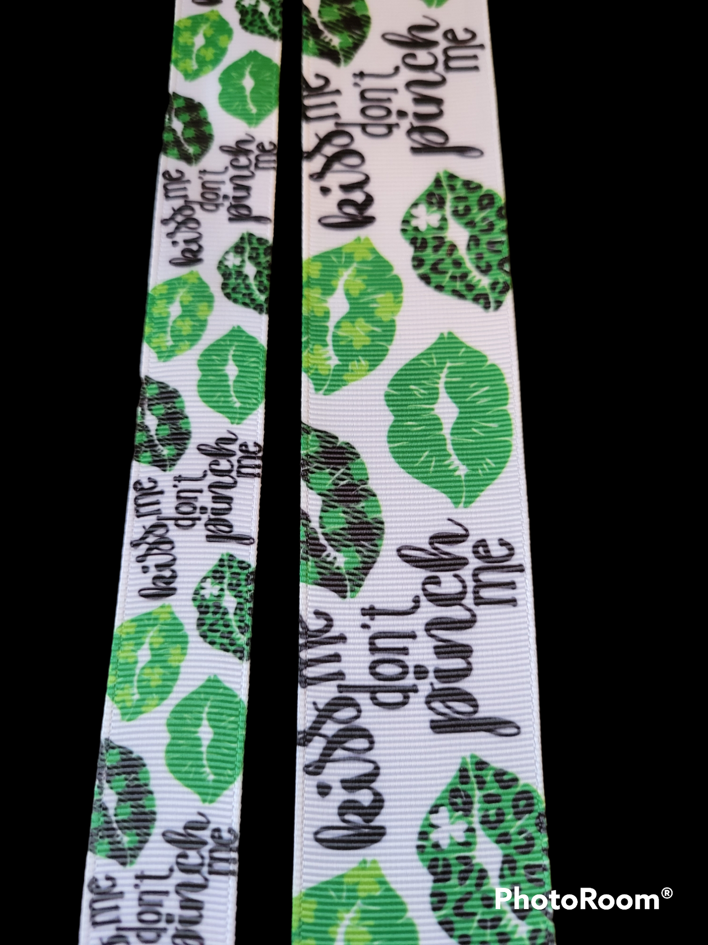 USDR Green Lips grosgrain ribbon