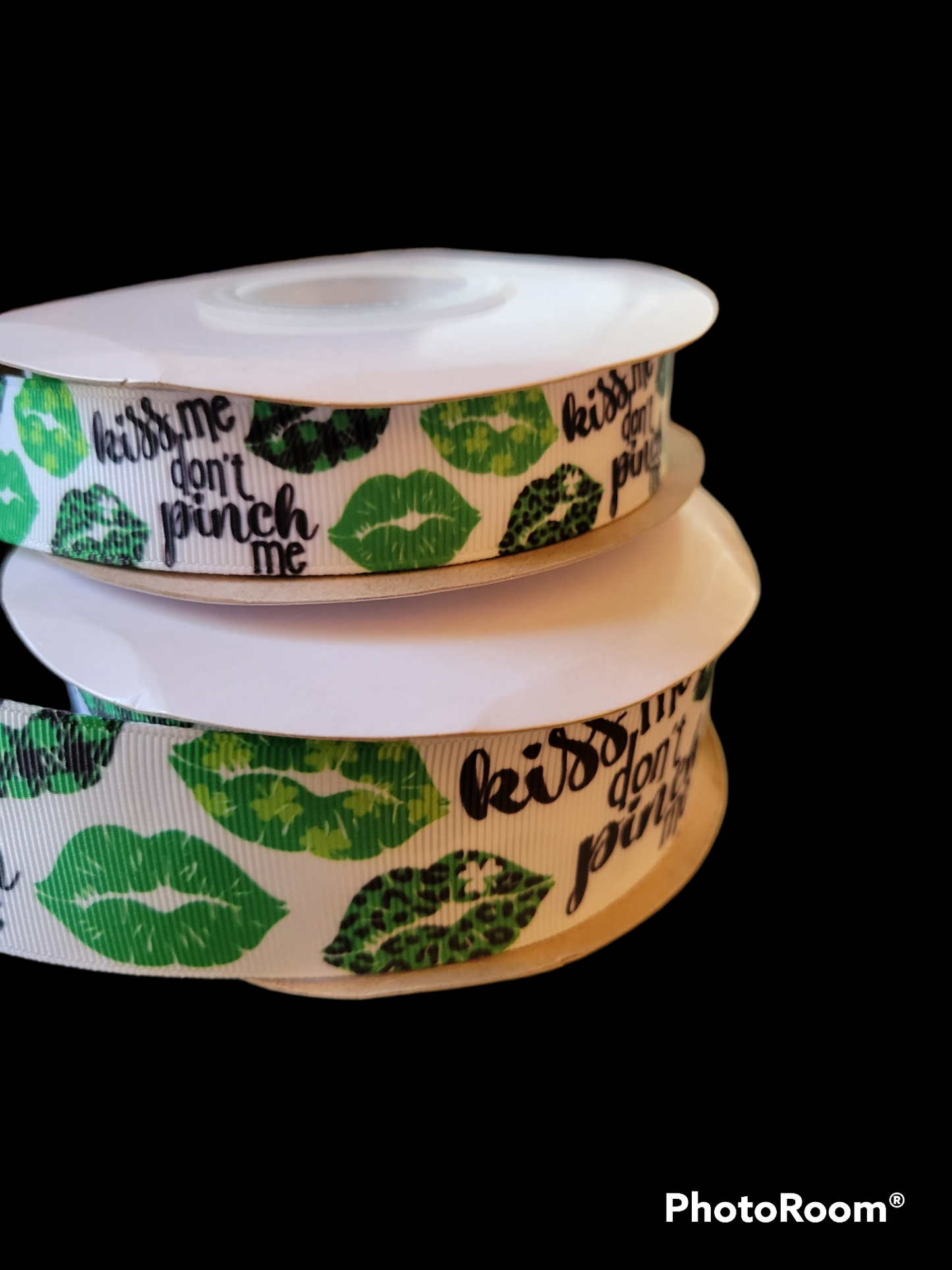 USDR Green Lips grosgrain ribbon