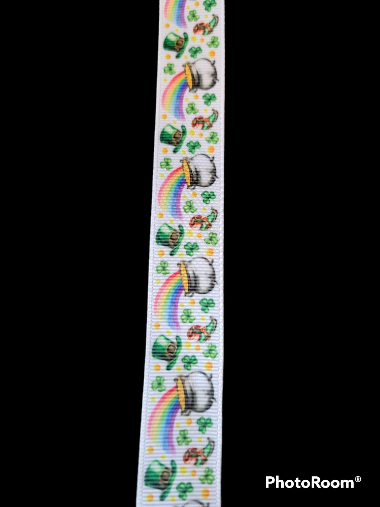 USDR Pot of Gold St Patrick's Day grosgrain ribbon - Sold by the Yard