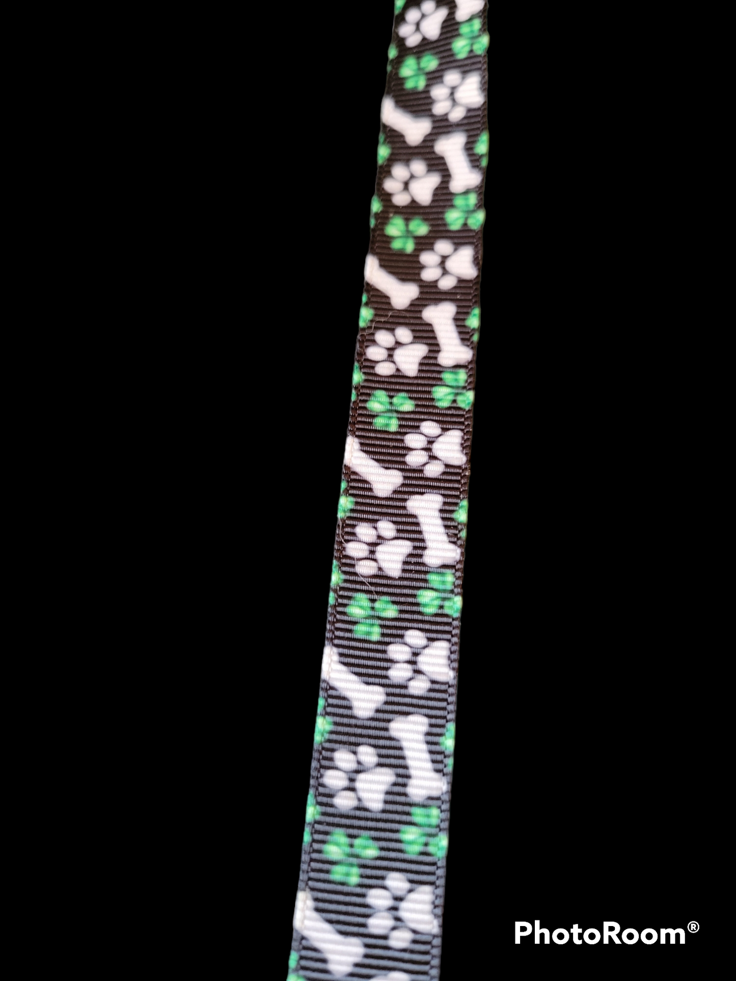 USDR Bones, paw prints, and clovers grosgrain ribbon - Sold by the Yard