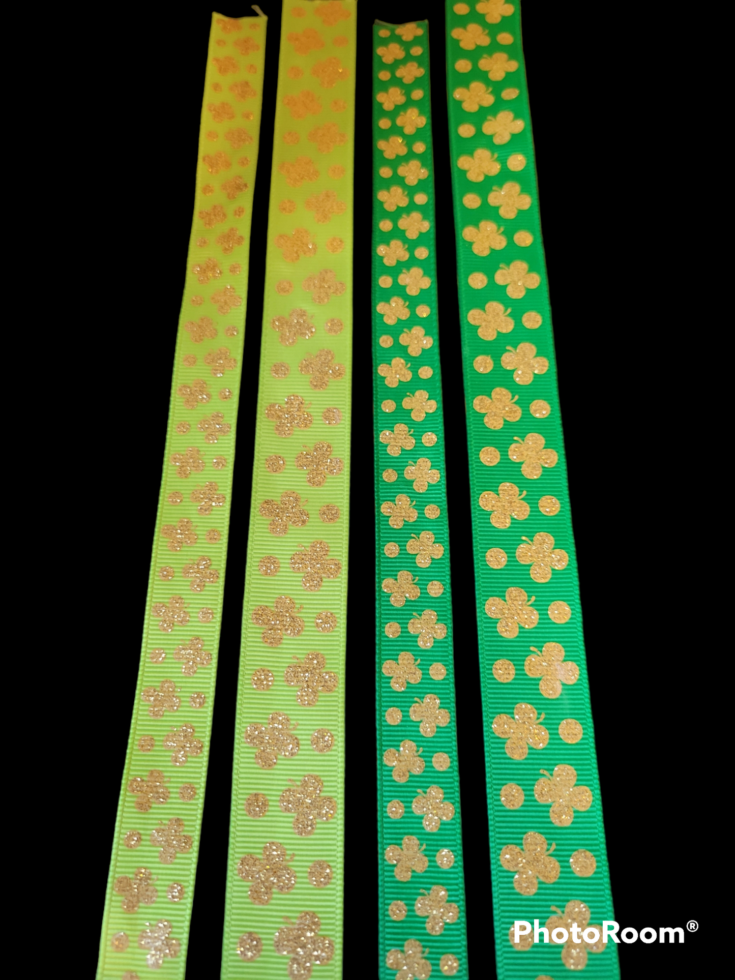 USDR Glittered Clover Ribbon - Sold by the Yard