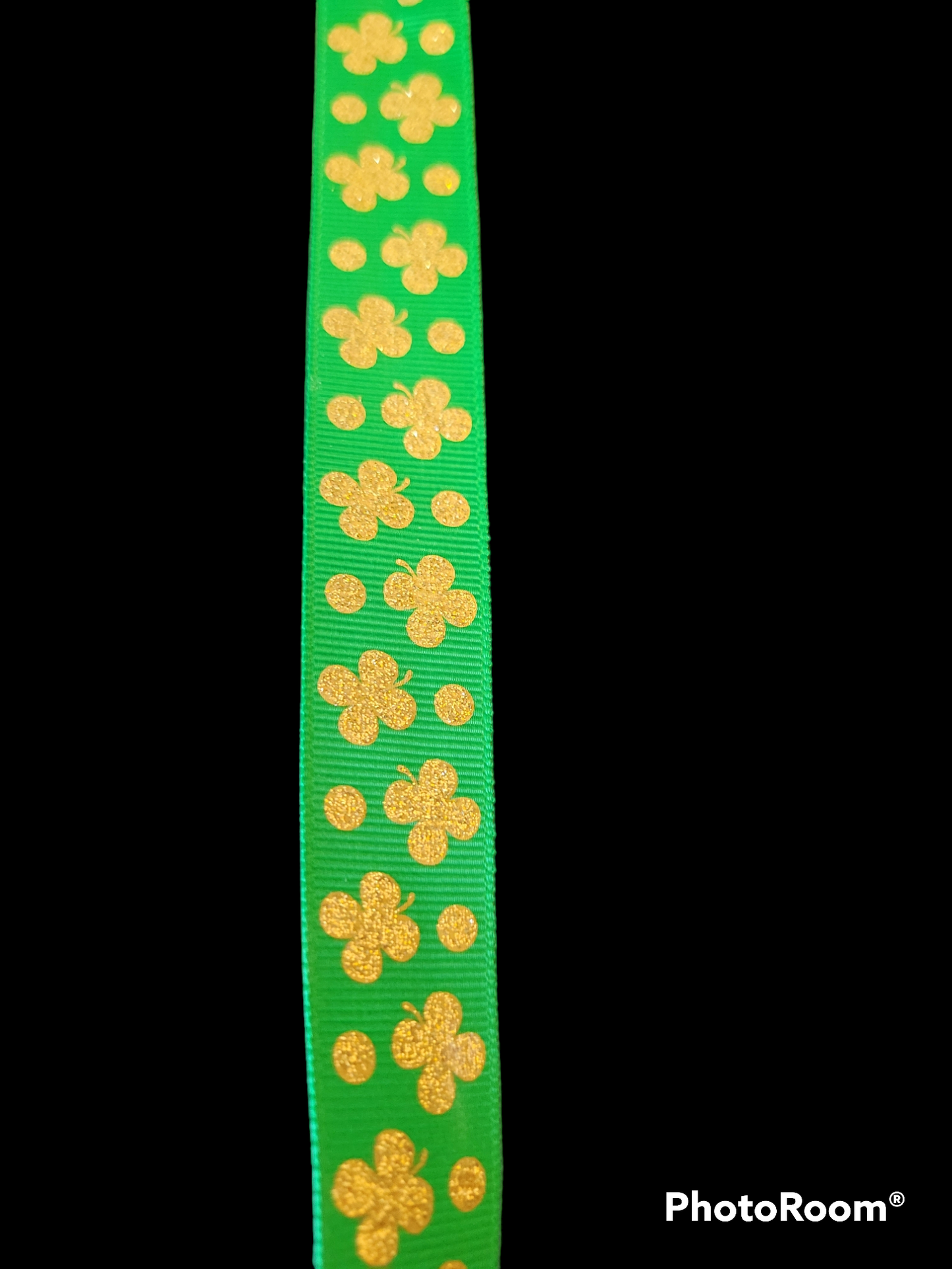 USDR Glittered Clover Ribbon - Sold by the Yard