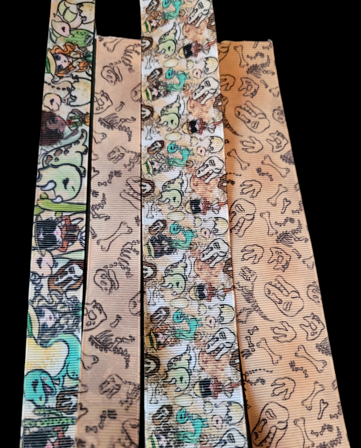 USDR Dinosaurs double sided grosgrain ribbon - Sold by the Yard