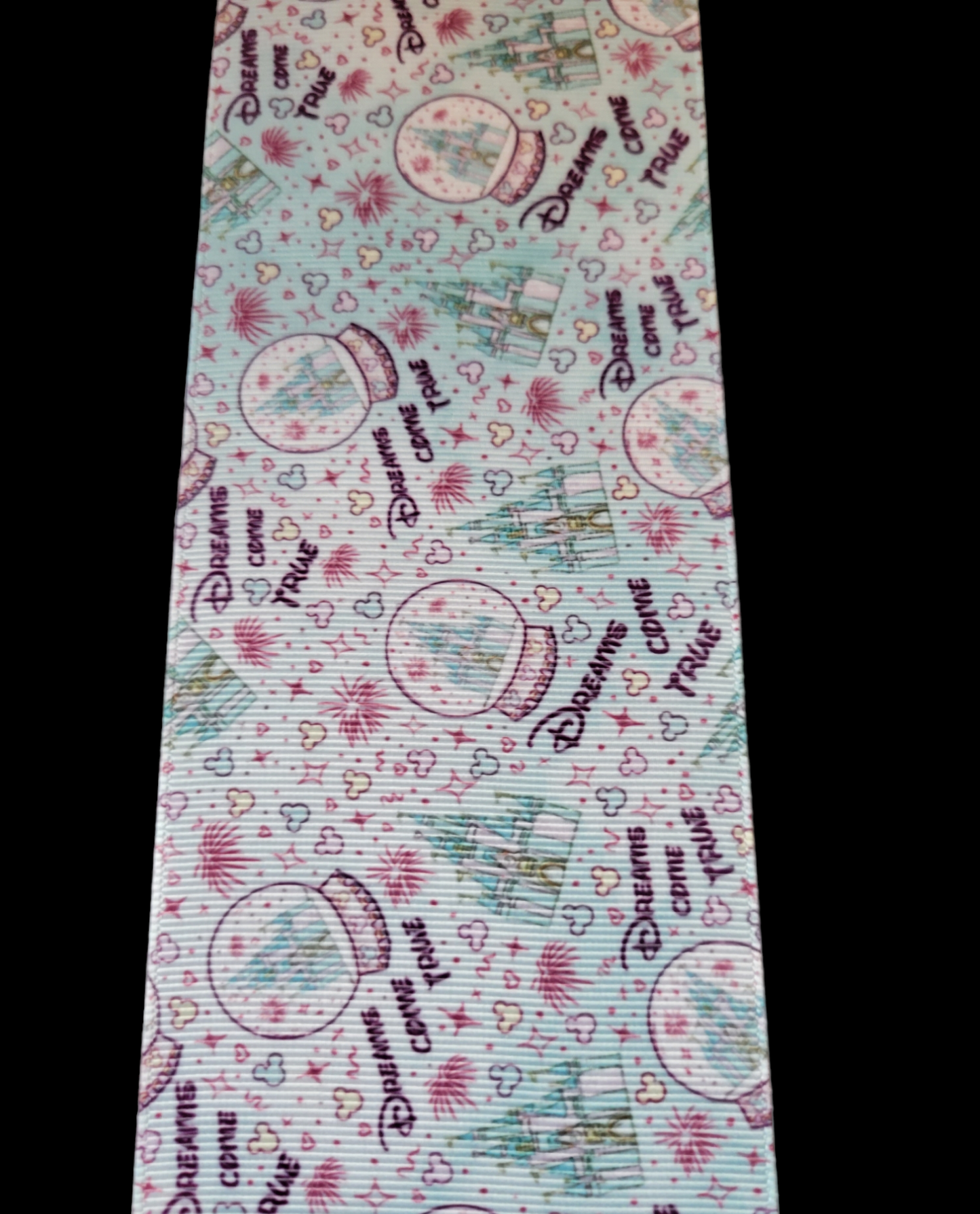 USDR Castles and Snow Globes grosgrain ribbon - Sold by the Yard