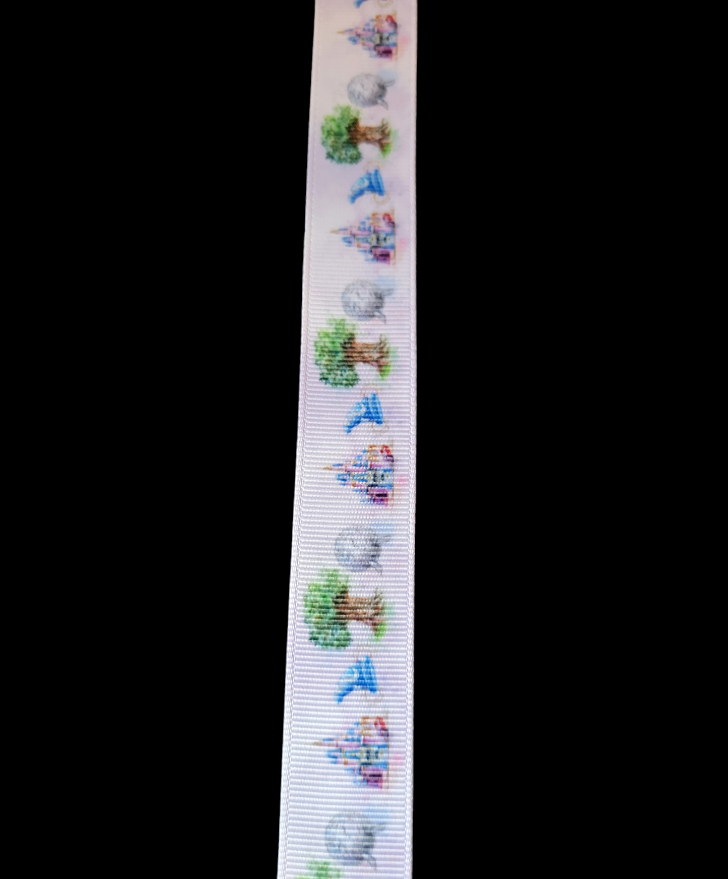 USDR Castles and Snow Globes grosgrain ribbon - Sold by the Yard