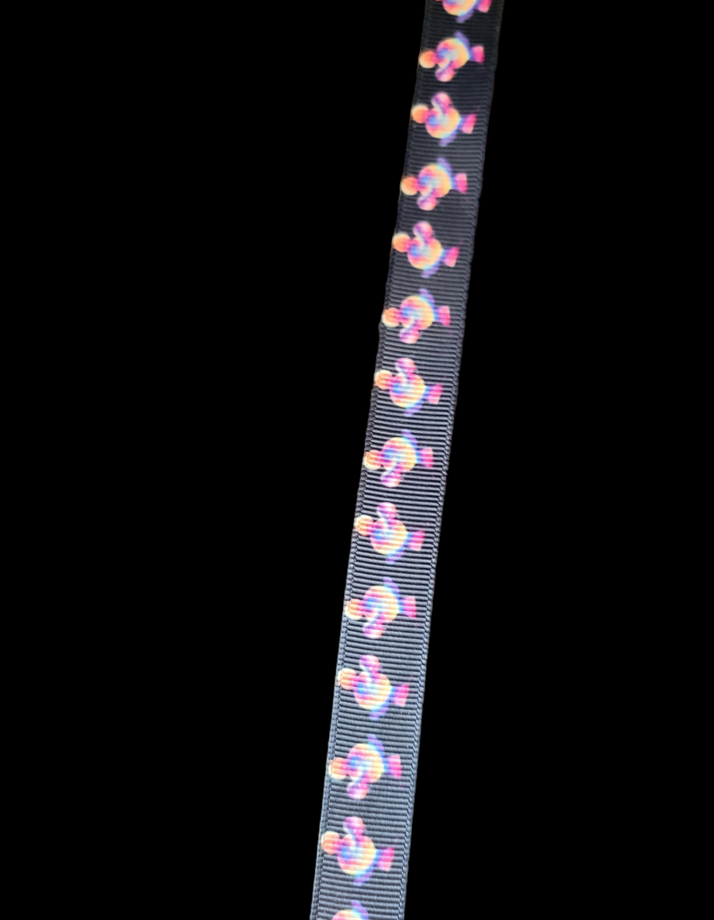 USDR Tie Dye Mouse Head grosgrain ribbon - Sold by the Yard