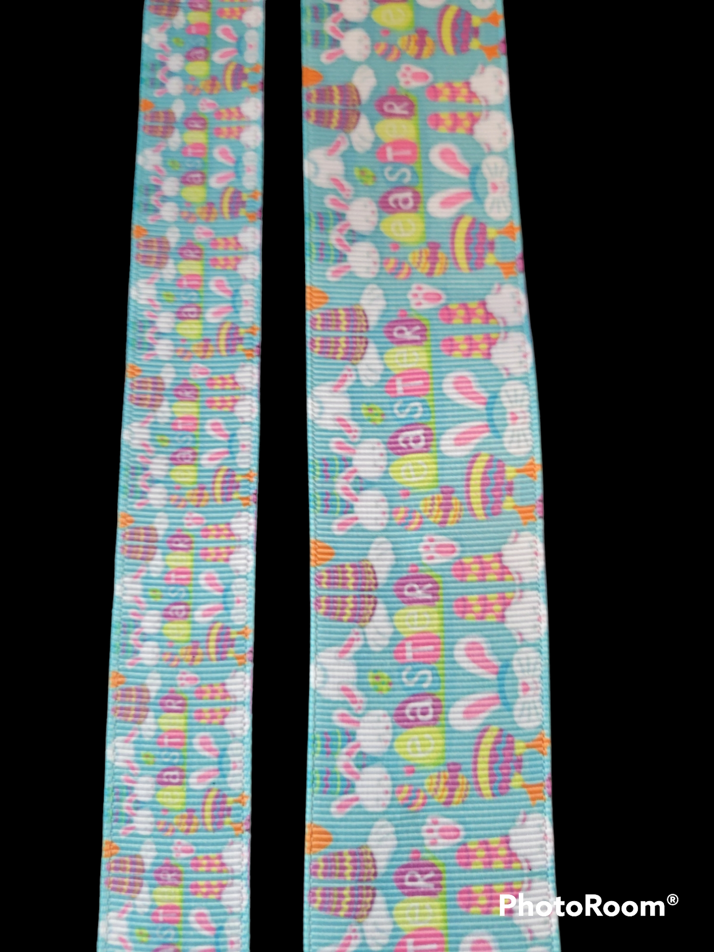 Easter bunny faces and feet ribbon - Sold by the Yard