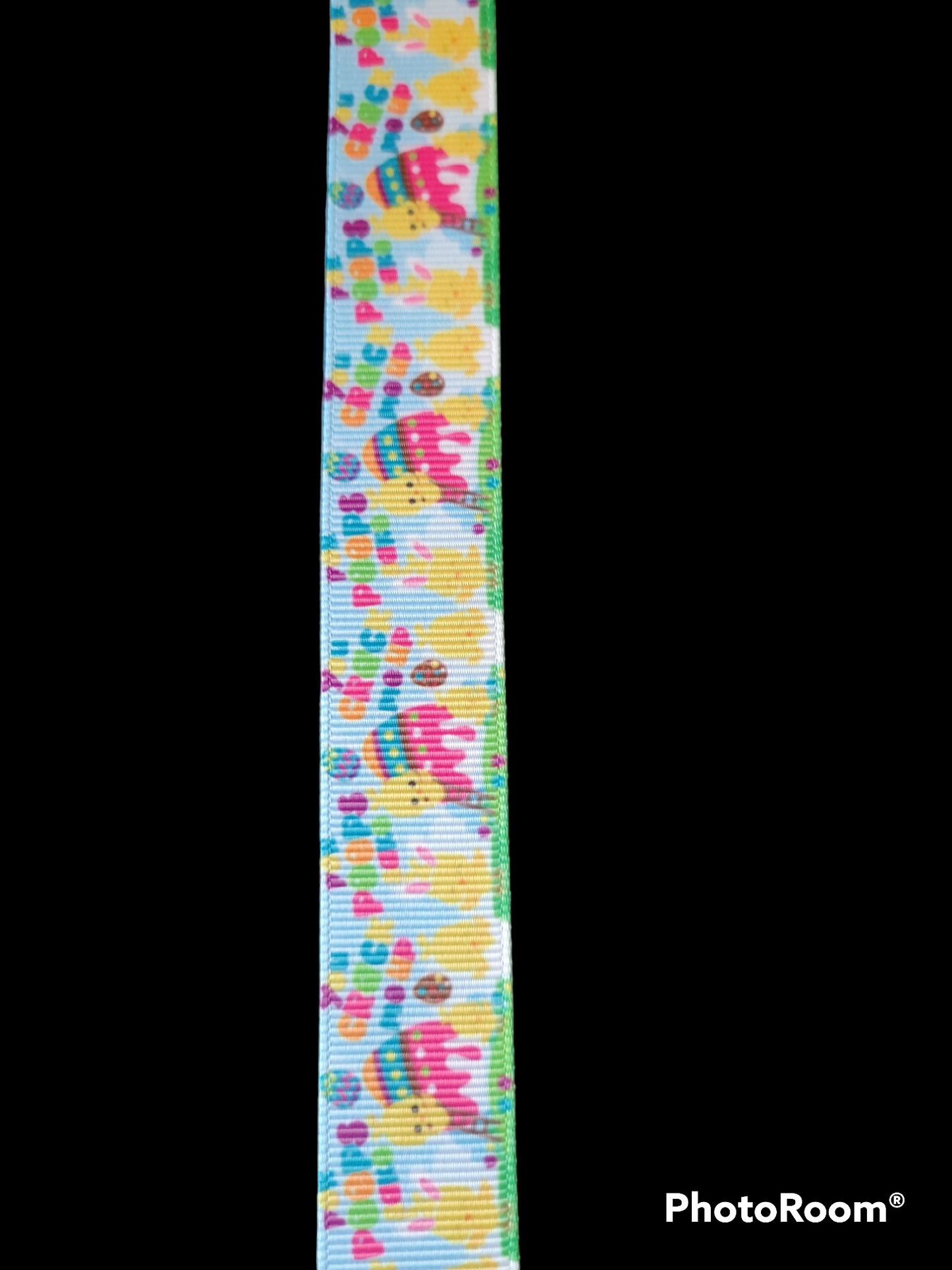 Bunnies and chicks with eggs grosgrain ribbon - Sold by the Yard