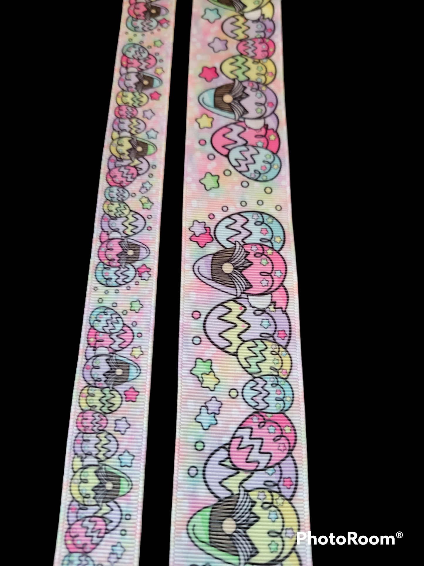 USDR Easter Gnomes with eggs grosgrain ribbon - Sold by the Yard