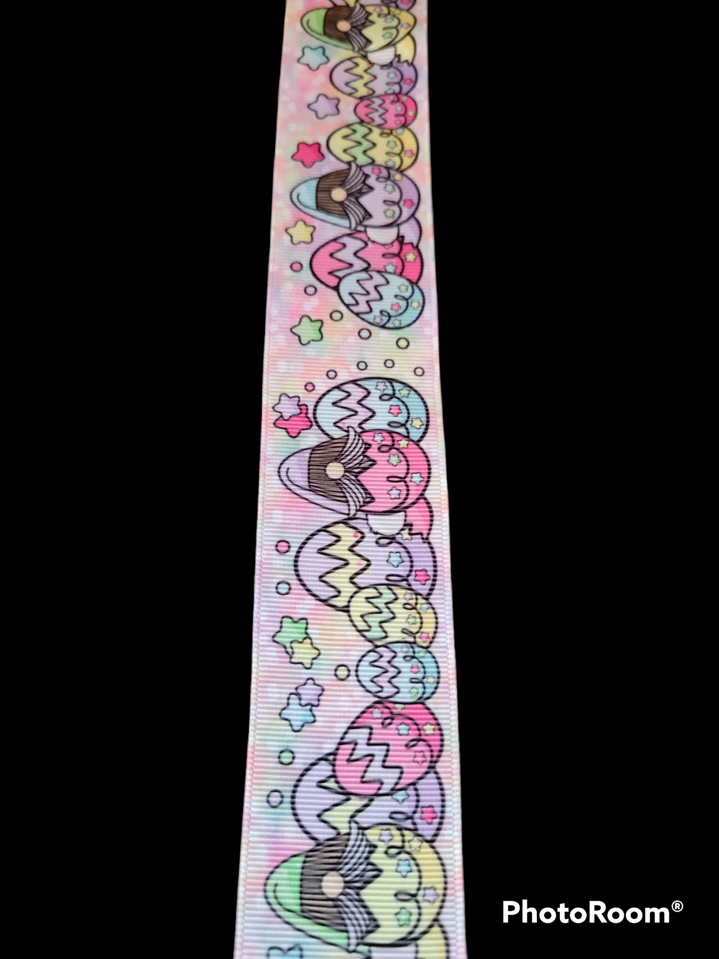 USDR Easter Gnomes with eggs grosgrain ribbon - Sold by the Yard