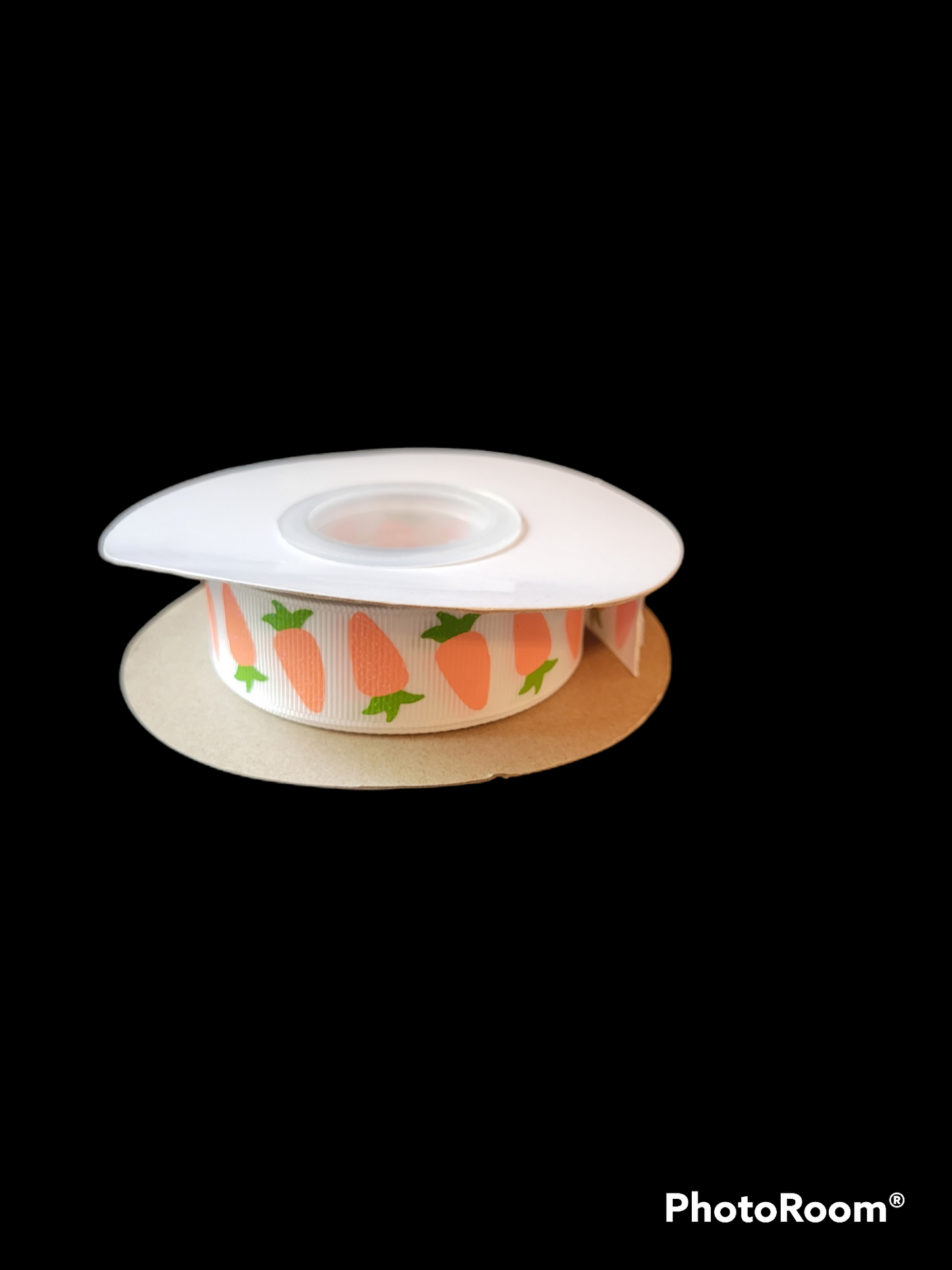 USDR lightly glittered carrots grosgrain ribbon - Sold by the Yard