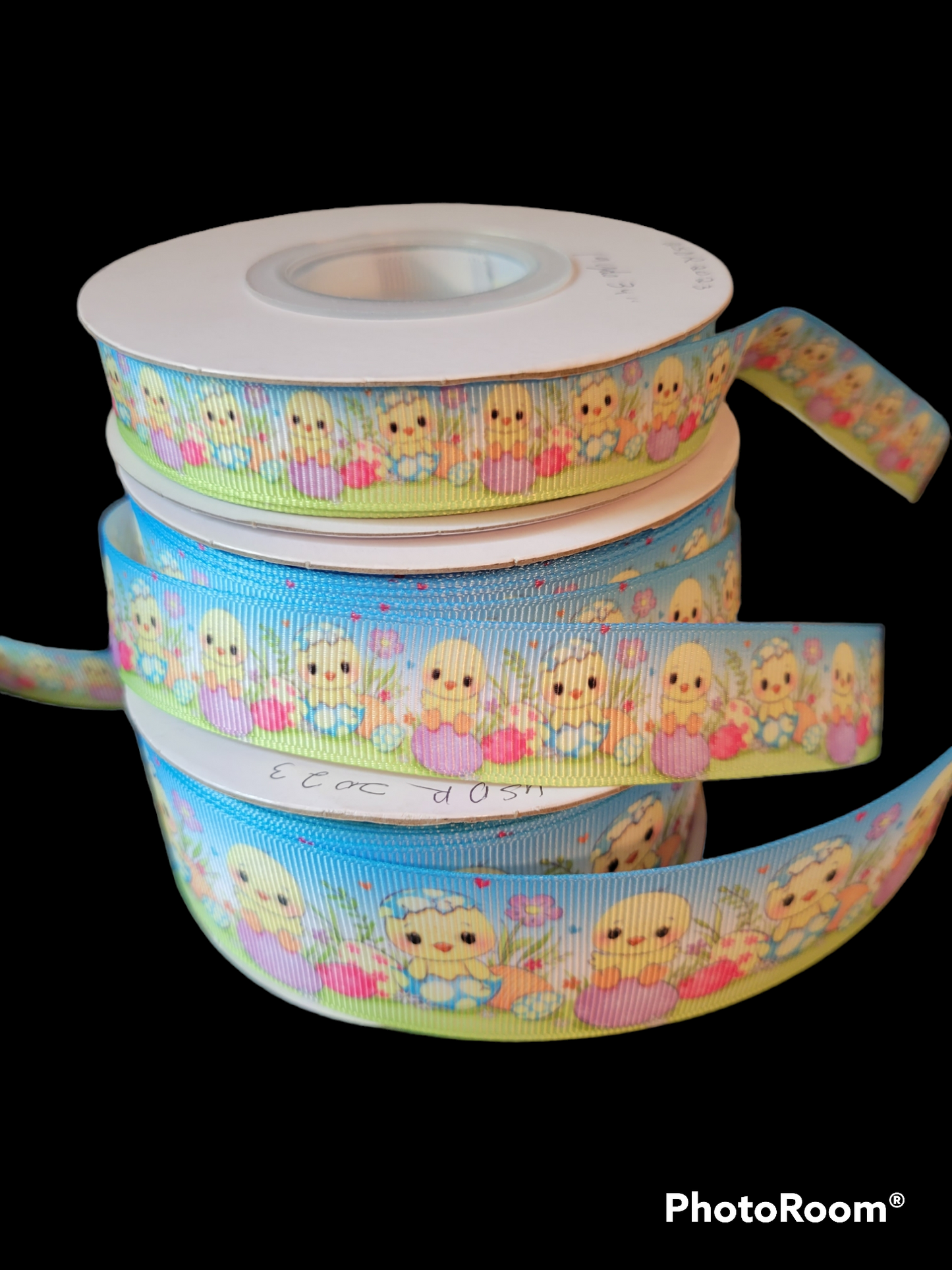 USDR chicks with eggs grosgrain ribbon - Sold by the Yard