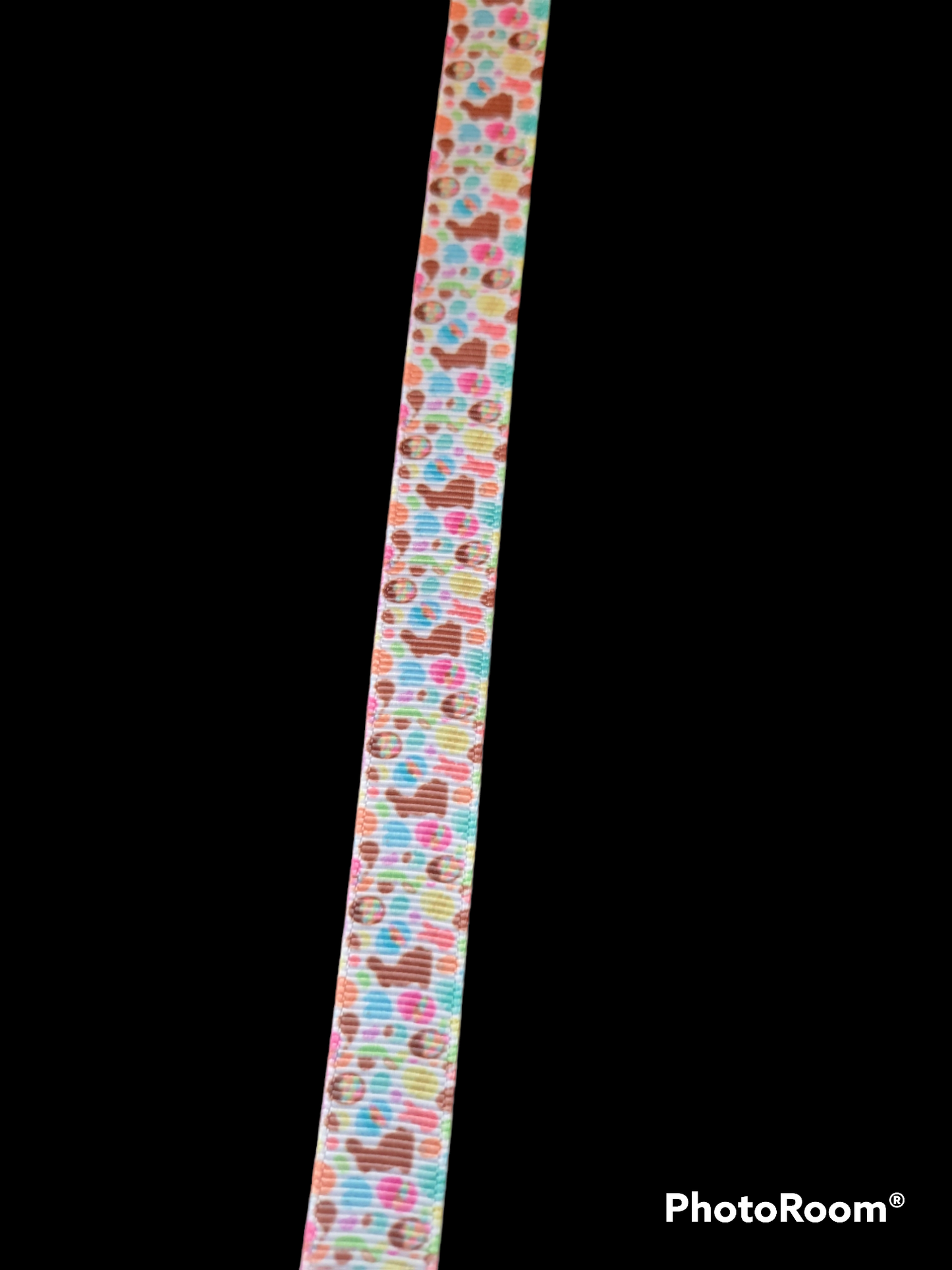 Chocolate Bunnies grosgrain ribbon - Sold by the Yard