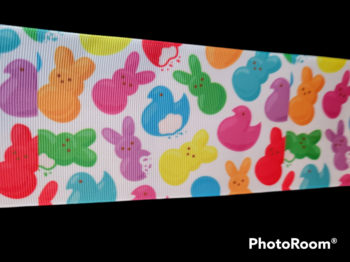 Multicolored Peeps grosgrain ribbon - Sold by the Yard
