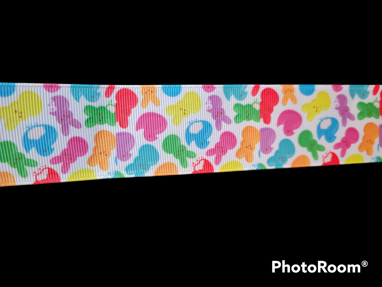 Multicolored Peeps grosgrain ribbon - Sold by the Yard