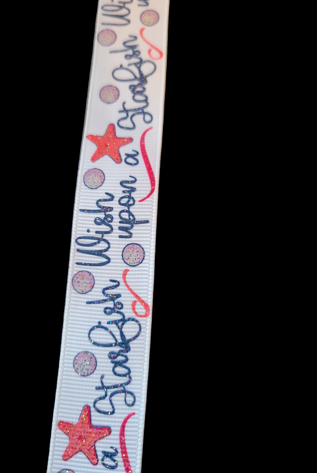 USDR glittered beach theme grosgrain ribbon - Sold by the Yard