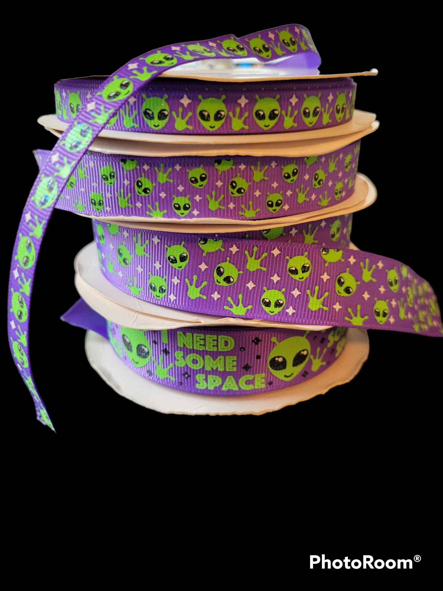 USDR Glittered Alien grosgrain ribbon
