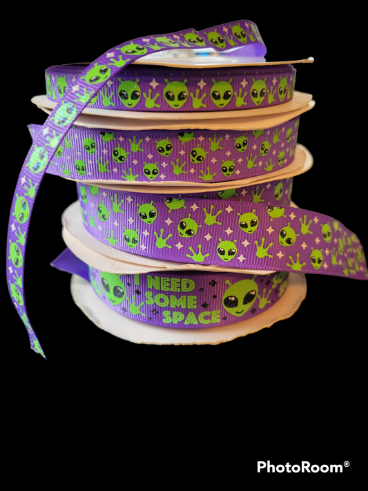 USDR Glittered Alien grosgrain ribbon