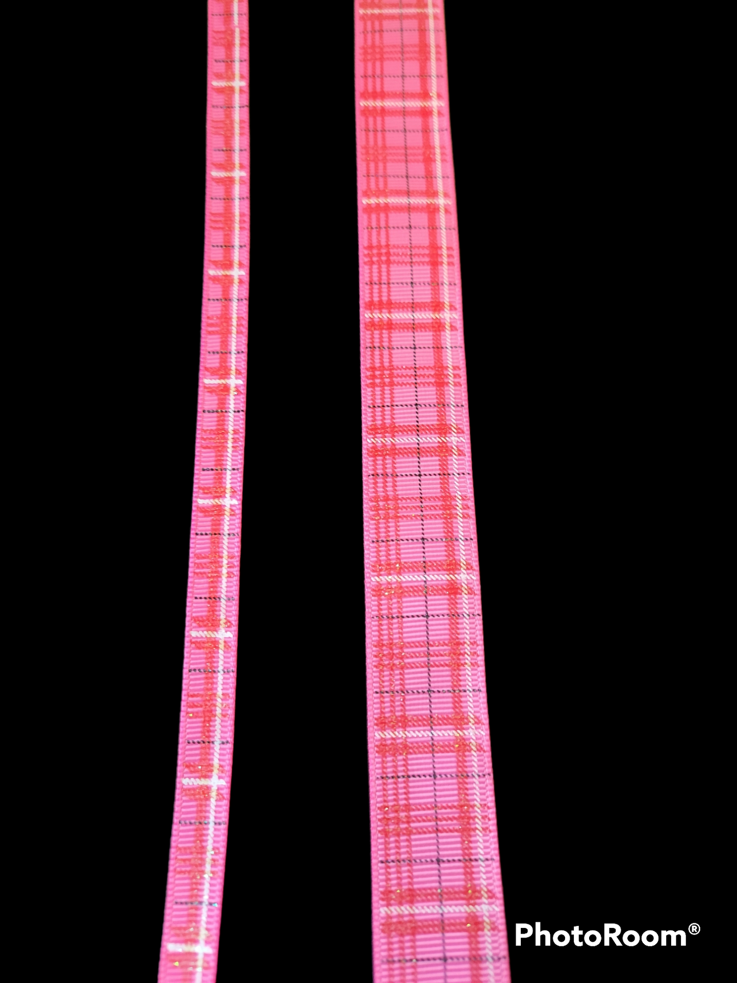 USDR lightly glittered pink plaid